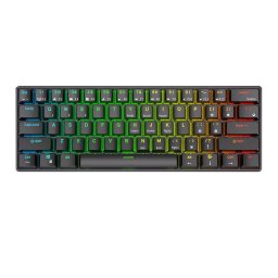 Tastatura RK61 RGB, Fara fir, USB, Bluetooth, Layout US, Negru