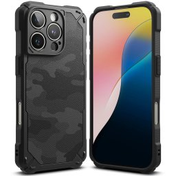 Husa Ringke Rugged Gear Camo - Husă telefon - compatibil cu Apple iPhone 16 Pro Max - culoare Negru