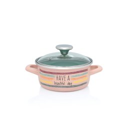 Oala 2l cu capac din sticla Divan Dan Metalacemail/16cm/2l
