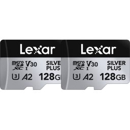Card memorie Lexar microSDXC Silver Plus 1066x UHS-I/U3/A2/4K R205/W150 (V30) 128GB - 2pack