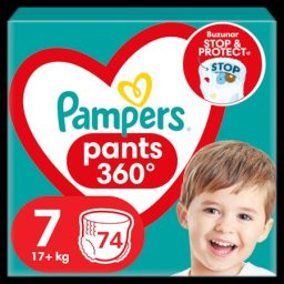 Scutece-chilotel Pampers Pants Mega Box, Marimea 7, 17+ kg, 74 buc
