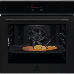 Cuptor cu Gaz Incorporabil 70 Litri 9 Functii de Gatire 3600 W Autocuratare Pirolitica Grill Electric Wi-Fi Clasa A Mat 60 cm Negru