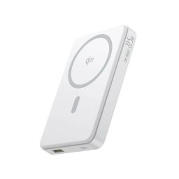 Baterie externa Airpow 2 Qi2 Magnetic, 1 x USB Type-C, 1 x USB, include cablu USB Type-C la USB Type-C 20V/3A 30cm, capacitate 10000mAh 22.5W, alb
