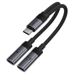 Adaptor, USB-C, 60W, Hi-Fi Audio, Plug & Play, Aliaj de Aluminiu - Acefast (J14) - Black