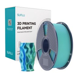 Filament PLA+ Silk Dual Color Blue Green