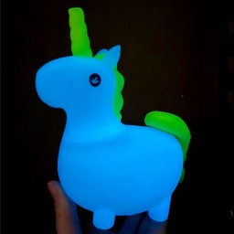 PieceMaker Bong silicon/otel Unicorn Azul 15cm (USA)