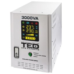 UPS 3000VA/2100W cu acumulatori externi, ieșire sinusoidală pură, TED UPS Expert TED001672