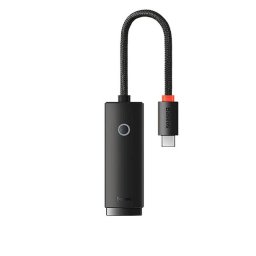 ADAPTOR RETEA Baseus Lite, USB Type-C to RJ-45 Gigabit LAN, LED, negru "WKQX000301" (timbru verde 0.18 lei) - 6932172606114