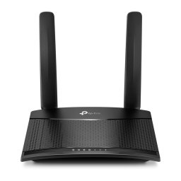 ROUTER TP-Link wireless 300Mbps. 4G micro sim slot, 2 porturi 10/100Mbps, antena externa x 2 "TL-MR100" (timbru verde 0.8 lei) - 393965