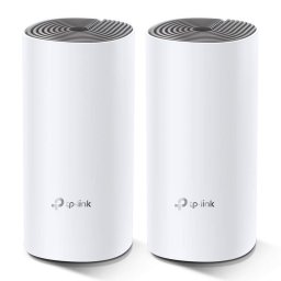 MESH TP-LINK, wireless, router AC1200, pt interior, 1200 Mbps, port LAN, WAN, 2.4 GHz | 5 GHz, antena interna x 2, standard 802.11ac, "Deco E4(2-pack)" (timbru verde 2.00 lei)
