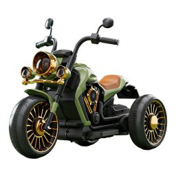 Motocicleta Electrica Flippy, cu Acumulator, Bluetooth, Sistem Anti-Rasturnare, Sistem de Lumini si Sunet, 1-8 Ani, 93 x 48 x 63 cm, Verde
