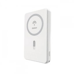 Baterie Externa Wireless Dudao K14S, 5000mAh, 20W, QC + PD + FQI, 1 x QI - 1 x USB-A - 1 x USB-C, Alba