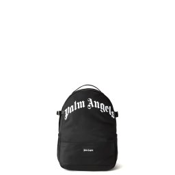 PALM ANGELS Backpack Curved Logo PMNB02IS26FAB001 1003-black white