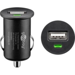 Alimentator USB Bricheta Auto 1 Iesire 1A Negru Goobay