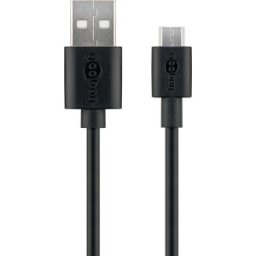Set 2 x Cablu USB 2.0 A Tata - Micro USB-B Tata, 1m, Goobay