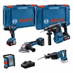 0615A5007S Set combinat PRO Trusă de 5 scule de 18 V: GSB+GBH+GWS+GSA+GLI+3x5+GAL