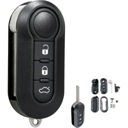Carcasa Cheie Auto Techstar tip Briceag cu 3 butoane si lama, compatibila Opel Combo D, Fiat 500, Panda, Punto, Bravo, Ducato, Citroen Jumper, Peugeot Boxer – model flip key