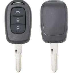 Carcasa cheie auto Techstar compatibila Dacia Logan/Sandero/Duster/Dokker/Lodgy + Renault Trafic, 3 butoane, lamela VAC102, neagra – fara electronica