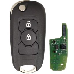 Cheie auto completa cu telecomanda Techstar compatibila cu Opel Astra K, Vauxhall Astra K, Buick Verano, Excelle GT, 2 butoane, 433 MHz, ID46, PCF7941E, lama inclusa