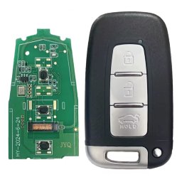 Cheie auto completa cu telecomanda Techstar compatibila cu Hyundai i20, i30, Sonata, Elantra, ix35, 3 butoane, 433 MHz, FCC SY5HMFNA04, 8325A-RBFNA433-SY5RBFNA433, PCF7952L, ID46, lama HYN14