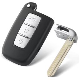 Carcasa cheie auto pliabila Techstar compatibila cu Hyundai Sonata, Azera, Genesis Coupe, ix35, i30, i45 si Kia Forte, Sportage, K2, K5, 3 butoane, HOLD portbagaj, lama HYN14 stanga, fara electronica
