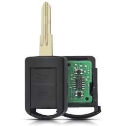 Cheie auto completa cu telecomanda Techstar compatibila cu Opel Corsa C, Combo, Meriva, Tigra, Vauxhall, 2 butoane, 433 MHz, 5WK48669, lama HU46