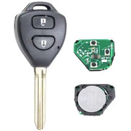 Cheie auto completa cu telecomanda Techstar compatibila cu Toyota RAV4, Corolla, Yaris, 2 butoane, 433 MHz, chip 4D67 / 72G, B41TA / B42TA, lama TOY43