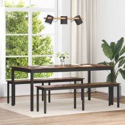 banca Stejar fumuriu 160 x 35 x 45 cm Lemn compozit GartenMobel Dekor