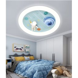 Lustra LED Constelation 63W cu telecomanda, Ø50 cm, lumina rece/calda/neutra, alb-albastru