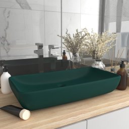 Chiuveta dreptunghiulara de lux verde închis 71x38 cm ceramica GartenMobel Dekor