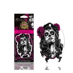 Odorizant auto pentru oglinda Pink Diamond Girl AROMA Dia de los Muertos