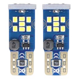 Bec pozitie LED T10 Canbus UltraBright 21 SMD alb 12V-24V, set 2 buc