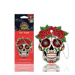 Odorizant auto pentru oglinda AROMA CAR Muertos Silver Tatoo