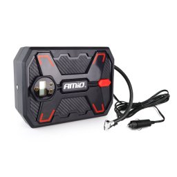Compresor auto AMIO 12V cu manometru digital LED, 10 bar, 2 adaptoare