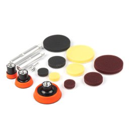 Set bureti polisare auto 15 piese cu adaptor M14 si 3 duritati Amio