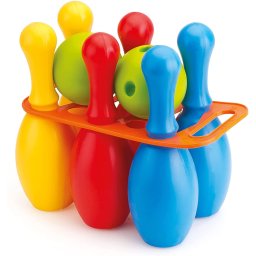 Set mare de bowling pentru copii DOLU, 6 popice si 2 mingi