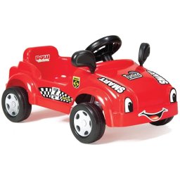 Masina cu pedale pentru copii Dolu Smart rosie, cu claxon si oglinzi