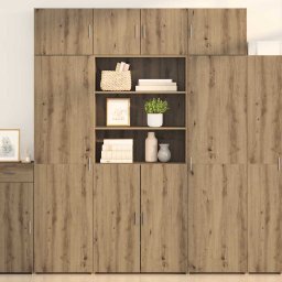 Bufet Stejar Artizanal 80 x 42,5 x 185 cm Lemn compozit GartenMobel Dekor