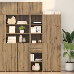 Bufet Stejar Artizanal 40 x 42,5 x 185 cm Lemn compozit GartenMobel Dekor