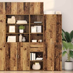 Bufet cu sertar Lemn Vechi 45 x 42,5 x 185 cm Lemn compozit GartenMobel Dekor