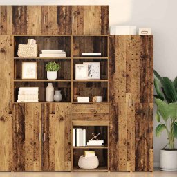 Bufet cu sertar Lemn Vechi 50 x 42,5 x 185 cm Lemn compozit GartenMobel Dekor