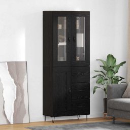 Bufet cu sertar Stejar Negru 69,5 x 34 x 90 cm Lemn compozit GartenMobel Dekor