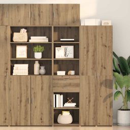 Bufet Stejar Artizanal 50 x 42,5 x 225 cm Lemn compozit GartenMobel Dekor