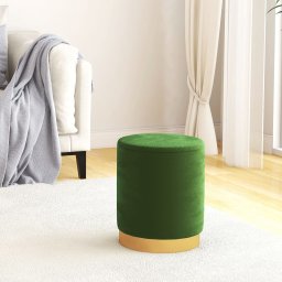 Taburet depozitare rotund, verde, catifea 31 x 37 cm GartenMobel Dekor