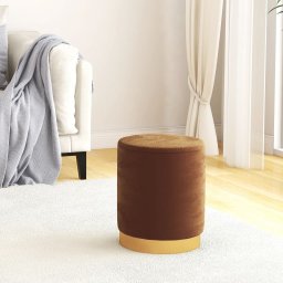 Taburet depozitare rotund, maro, catifea 31 x 37 cm GartenMobel Dekor