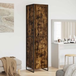 Dressing 2 pcs Stejar fumuriu 50 x 50 x 200 cm Lemn compozit GartenMobel Dekor
