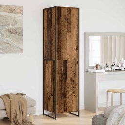 Dressing cu usa 2 pcs Lemn Vechi 50 x 50 x 200 cm Lemn compozit GartenMobel Dekor