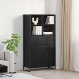Bufet 2 pcs Stejar Negru 81 x 36 x 150.5 cm Lemn compozit GartenMobel Dekor