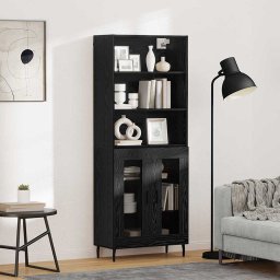 Bufet Stejar Negru 69,5 x 34 x 180 cm GartenMobel Dekor