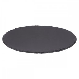 Platou de servire rotund din ardezie Atmosphera, 32 cm, negru